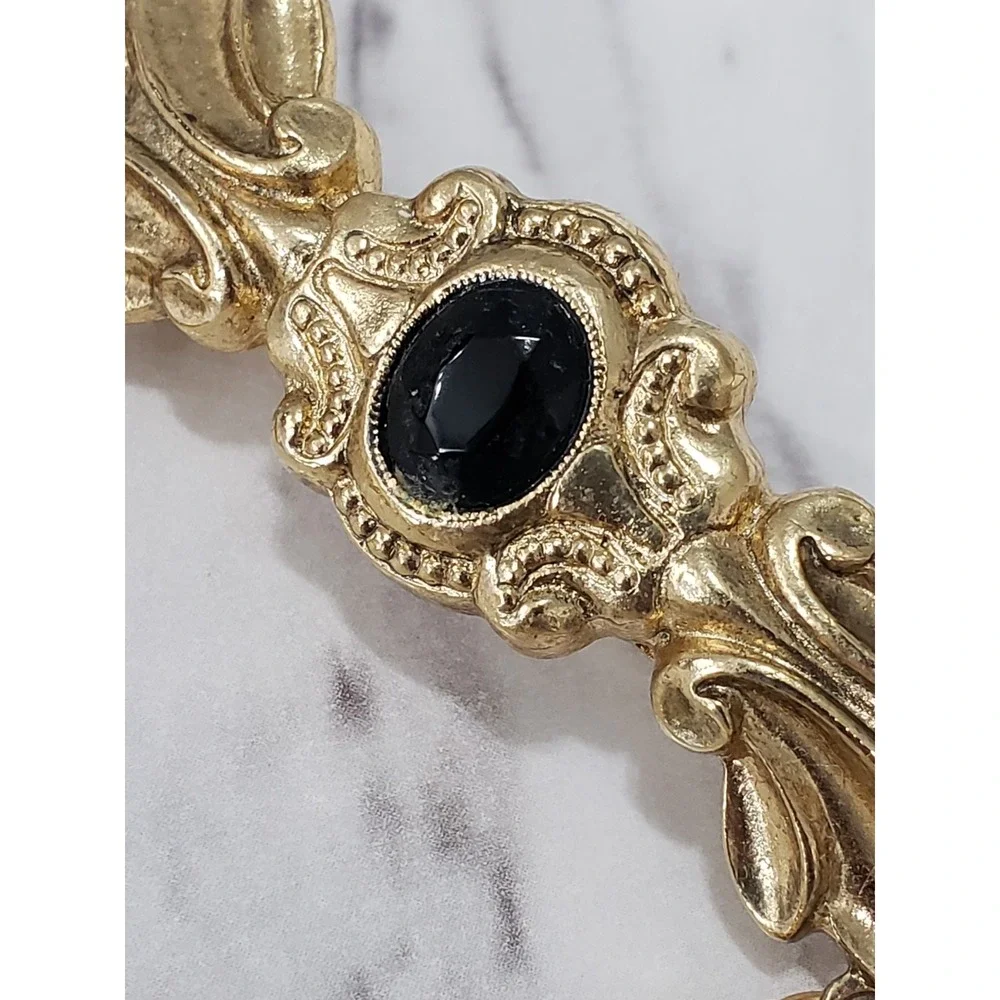 Vintage Hair Clip Metal French Barrette Victorian Withy Gothic Romantic 50's